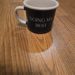 Room Essentials Black Mug with White Text